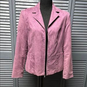 NWOT Evan-Picone Women's Pink Suede Jacket size 10